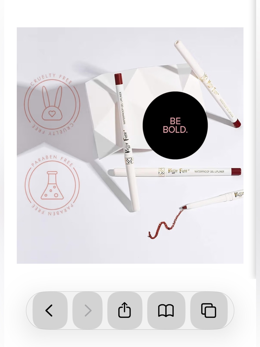 Belle by Kim Gravel 3 pack Waterproof Gel Lip Liner True Nude or Mauve Nude - Picture 6 of 9